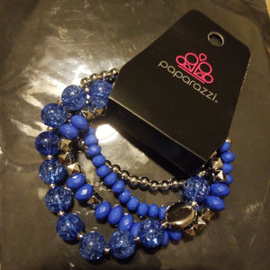 Layered Luster Paparazzi Blue Bracelet