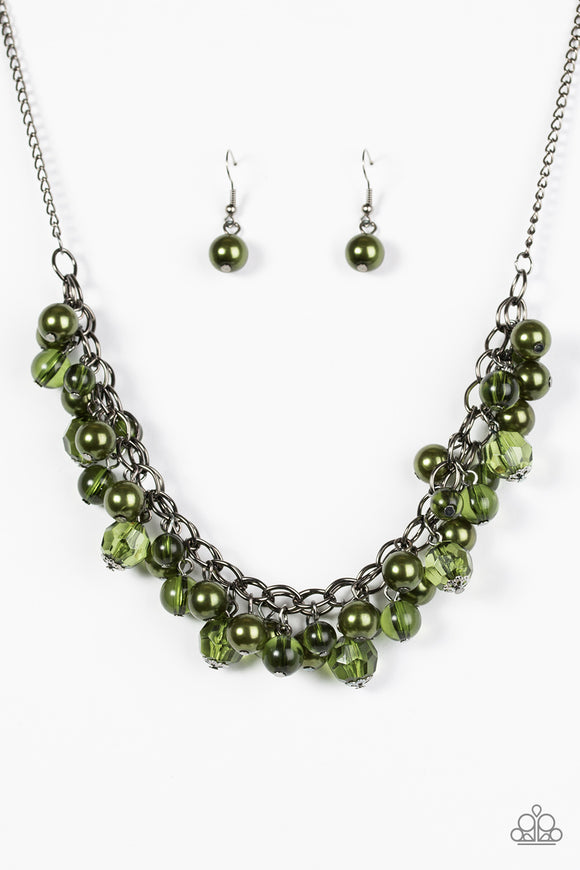 Time To RUNWAY - Green Necklace Paparazzi Accessories