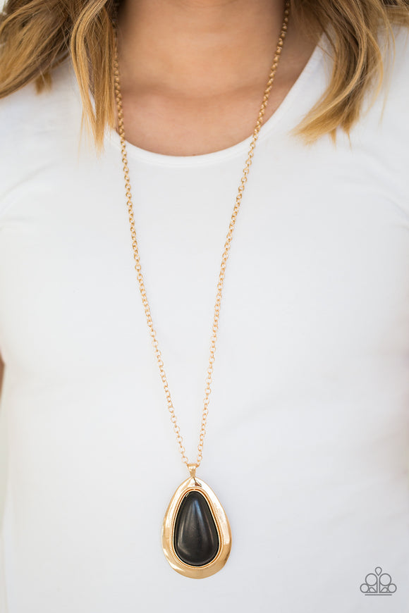 BADLAND To The Bone - Gold Necklace Paparazzi Accessories