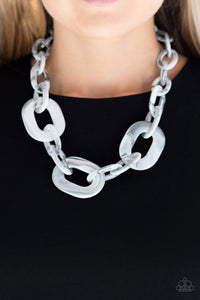 All In-VINCIBLE - Silver Acrylic Necklace Paparazzi Accessories