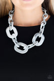 All In-VINCIBLE - Silver Acrylic Necklace Paparazzi Accessories