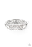 Easy On The ICE - White Bracelet Paparazzi Jewelry