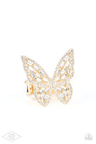 Flauntable Flutter - Gold Ring Paparazzi Accessories