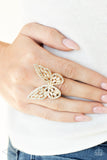 Flauntable Flutter - Gold Ring Paparazzi Accessories
