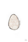 Marble Mecca - White Ring Paparazzi Accessories