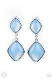 Double Dipping Diamonds - Blue clip on Earrings Paparazzi Accessories