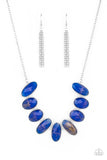 Elliptical Episode - Blue Necklace Paparazzi Accessories