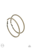 Subtly Sassy - Brass Clip-on Earrings
