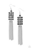 Tasteful Tassel - Black Earrings Paparazzi Accessories