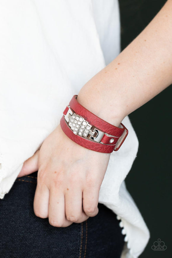 Ultra Urban - Red Bracelet  Paparazzi Accessories