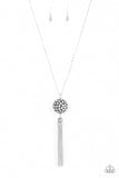 Rhinestone Revolution - White Necklace Paparazzi Accessories