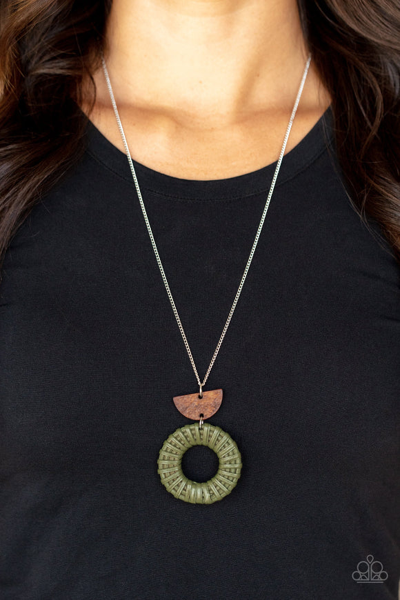 Homespun Stylist - Green Necklace Paparazzi Accessories