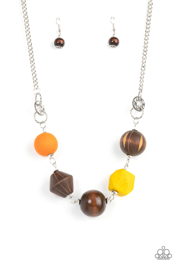 Eco Extravaganza - Multi Paparazzi Wooden Necklace