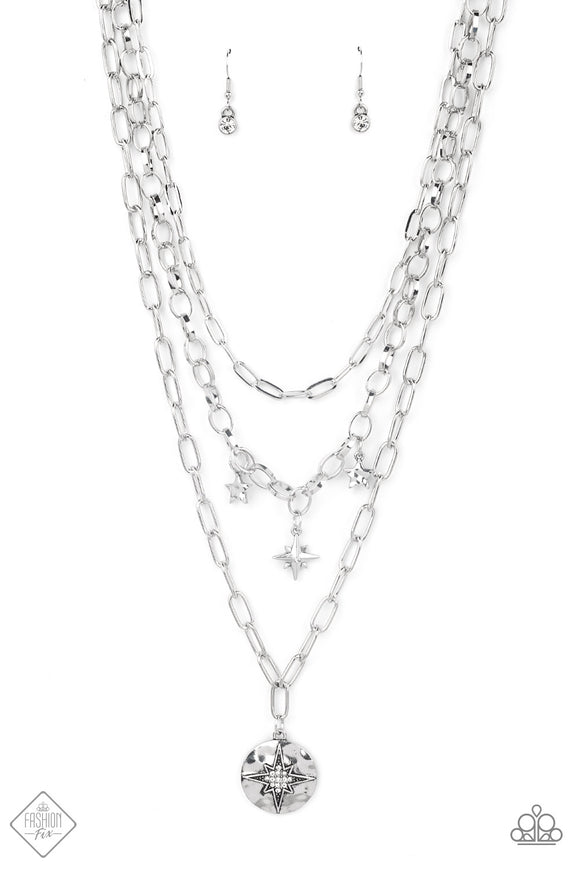 Under the Northern Lights - White Paparazzi Necklaces